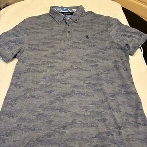 7 Diamonds Textured Blue Polo Shirt
